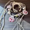Atuendo de Playa con Cinturón, Cadena de Cintura Trenzada de Cuerda con Borla de Concha y Caracola, Collar Largo Vintage de Atar