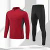 Casaco de Manga Comprida Outono e Inverno Roupa de Futebol terno Masculino Adulto Formulates terno para Roupa de Treinamento de Futebol Infantil