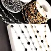 Corrente com Strass de Vidro Envolto na Borda de 6mm e Corrente de Zircônia para DIY Colar Pulseira Brincos Acessórios de Joias Venda Quente Transfronteiriça