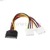 Fonte de Alimentação de Computador 4 pinos IDE Grande 4 pinos Fêmea para SATA Macho Adaptador de Pino 4P para 15P para Alimentação de Drive Óptico Fio de Cobre