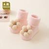 25 Amazon Comércio Exterior Bebê Terry Outono e Inverno Novos Produtos Forrado com Fleece Espessado Quente Cola de Bebê Meias Antiderrapantes para Chão