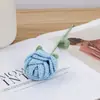 Rosa de hilo de simulación al por mayor rosa artificial hecho a mano de un solo color decoración del hogar regalo de festival
