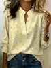 2026 Ropa de mujer transfronteriza europea y americana de Amazon, top de camisa casual de moda de otoño con cuello en V holgado para mujer