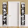 Banner Plateado de Feliz Cumpleaños Más Vendido en Amazon Decoración de Cumpleaños Fiesta Interior Exterior Suministros Decorativos