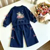 Conjunto de Sudadera de Dibujos Animados para Niñas 2026 Primavera Nuevo de Moda Lindo Sudadera con Lazo y Pantalones Deportivos Conjunto Casual de Dos Piezas