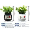 Adornos para Coche, Flores Artificiales, Plantas en Maceta de Cerámica para Montar en el Coche, Plantas Verdes de Plástico, Frutas Propicias, Decoraciones Creativas de Resina para el Coche en el Coche