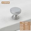Manija de un solo agujero de aluminio espacial moderna minimalista para cajón, manija de cabeza redonda, plateada, negra, para puerta de armario, zapatero, mueble, manija pequeña