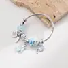 He Ming Accesorios Pulsera de Cuentas Estilo Coreano Dulce Estilo Panal DIY con Letra Corazón Incrustado de Diamante Mariposa Accesorios