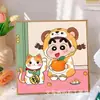 Pintura de Diamantes para Niños Kuromi Hecho a Mano DIY Pintura de Pegatinas de Diamantes Sanrio Pintura de Diamantes con Diamantes Completos 5D Tamaño Pequeño