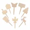 Flores de jardín de madera álamo logo de múltiples letreros al por mayor etiqueta de carne logo de micro paisajismo astillas de madera de inserción DIY