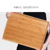 Bandeja para Juego de Té de Bambú Plato de Almacenamiento para Tazas de Agua Domésticas Plato de Servicio Rectangular Especial de Madera para Restaurante Plato para Frutas y Cena