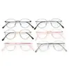 Nuevas Gafas Metálicas Retro para Hombre Miopía Anti-Luz Azul Montura de Gafas para Mujer Redondas Planas Estilo Coreano Montura de Gafas de Moda