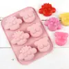 Dubi Molde de Chocolate de Silicona de Vaca y Cabra de 6 Piezas Molde Creativo para Galletas Molde para Bandeja de Cubitos de Hielo de Gelatina Grado Alimenticio