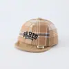 Gorra para bebé, orientada a la exportación, estilo retro británico a cuadros, gorra de béisbol de ala suave, mezcla de lana otoño/invierno, gorra de béisbol cálida, transfronteriza
