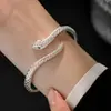 Pulseira Aberta Nova em Forma de Cobra Europeia e Americana Transfronteiriça para Mulheres, Pulseira Elegante e da Moda, Presente de Feriado, Estilo de Nicho