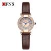 Reloj de cuarzo de la marca OFNS, con explosiones transfronterizas y incrustaciones de diamantes, para mujer, de moda, resistente al agua, con escala romana.
