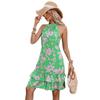 Vestido Novo de Verão Amazon Independent Station 2024 Transfronteiriço Feminino Sem Mangas com Babados