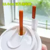 Popote para Café de Doble Agujero, Popote Desechable de Alta Gama con Dos Agujeros y Boca Plana, Empaquetado Individualmente para Bebidas Calientes y Té