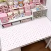 Tapete de Mesa com Bolinhas para Menina Estilo ins Fofo Pad de Mesa à Prova d'Água à Prova de Óleo Sem Lavagem Estilo Coreano Toalha de Mesa para Quarto de Estudante