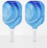 Raqueta de pickleball de fibra de carbono con estampado azul, raqueta de pickleball profesional, stock de fábrica, suministro mayorista transfronterizo