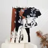 Novo Conjunto Elegante Feminino de Duas Peças para o Verão, Camiseta Estampada de Alta Qualidade, Top de Manga Curta, Saia Drapeada