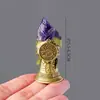Adornos de Campana de Piedra Cruda de Cristal Natural Transfronterizos, Campanas de Mano Creativas de Doce Constelaciones, Accesorios y Adornos Decorativos de Halloween