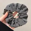 Scrunchie de rede retrô de alta qualidade, elástico de cabelo versátil oversized estilo coreano, acessório de cabelo de alta elasticidade para outono e inverno
