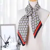 Estilo K Lenço Quadrado 90 Elegante Seda de Imitação Sarja Feminina Decorativo Lenço de Seda Feminino Toque de Seda DIY Lenço Fino de Seda