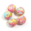 Cuentas de silicona de colores, transferencia de agua, cuentas navideñas, hilo para manualidades, bolígrafo, pulsera, collar, accesorios de joyería con cuentas.