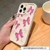 Lazo Rosa Femenino Adecuado para Funda Protectora de iPhone 13 11/12 Apple 14/15/16 Promax Funda para Teléfono Móvil 7