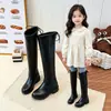 Botas Largas para Niña 2026 Otoño/Invierno Nueva Moda Estilo Británico Forradas de Borrego Cálidas Botas Altas para Niñas Pequeñas