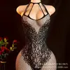 Roupa de Malha Nova Estilo de Comércio Exterior Plus Size, Macacão Único Sem Tirar, Meias Lingerie Sexy Transparentes Apaixonadas de Rasgar