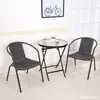 Mesa Dobrável Tampo de Vidro Mesa Redonda Mesa Quadrada Mesa Temperada para Exterior Mesa Casual Simples Portátil Mesa de Jantar Pequena Mesa Redonda Uso Doméstico