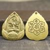 Ocho Budas Guardianes Divinos Amuletos Aleación Colgante de Buda del Zodiaco Moneda de los Cinco Emperadores Llavero Accesorios Venta al por Mayor Estilo Antiguo