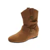 Botas Melard de plataforma con tacón oculto para mujer, nuevo modelo otoño 2026, versátiles y adecuadas para combinar con faldas, botines casuales para mujer