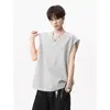 Nuevo Chaleco Casual para Hombre Verano 2026 Diseño Único con Tachuelas, Camiseta Fresca y Moderna, Camiseta Talla Grande