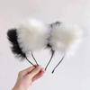 Diadema de Halloween, divertidos accesorios para el cabello, tocado con orejas de gato de peluche, accesorios de anime, cosplay, diadema con orejas de conejo para mujer