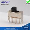 Conector de alimentação SS-22F16(2P2T) interruptor basculante vertical de 2 velocidades de 6 pinos 2 pés fixos 12 mm de comprimento