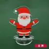 Decoración Navideña Llavero Agitador Personalizado de Acrílico con Dibujos Animados Soporte de Papá Noel Imán para Refrigerador Clip de PP Personalizado