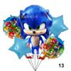 Nuevo globo de aluminio de caricatura de Sonic the Hedgehog fiesta de cumpleaños sonido Chico Modelado traje infantil al por mayor