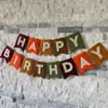 Banderín Arcoíris de Fieltro Exclusivo Transfronterizo Decoración de Fiesta de Cumpleaños Bandera de Cola de Pez Inglesa Tridimensional