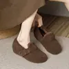 Sapatos estilo Birkenstock femininos com aumento de altura oculto e forro de fleece, novo estilo de inverno 2026, calçados quentes para exterior, pantufas de pelo, slip-on, sapatos de algodão em formato de feijão