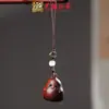 Sándalo Verde y Palo de Rosa Tallados Serpiente, Vaca, Oveja Cadena para Teléfono Móvil Colgante Creativo para Mochila