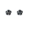 Pendientes de Flor Tachonados de Diamantes Simples de Aguja Plateada, Pendientes de Lujo Ligero de Nicho de Gama Alta, Accesorios para Orejas Elegantes Versátiles de Moda al por Mayor para Mujeres