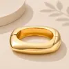 Comercio electrónico transfronterizo marca europea y americana simple, elegante, único, elegante cuadrado liso textura metálica pulsera abierta de brazalete