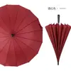 Paraguas arcoíris impermeable para hombre y mujer, grande, de 16 varillas, resistente al viento, con mango largo y mango recto, ideal como regalo de empresa. Logotipo impreso.