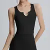 Ropa de Yoga Top de Fitness para Mujer Sujetador Deportivo a Prueba de Impacto de Alta Intensidad Almohadilla para el Pecho Fija Invisible Chaleco de Yoga de Nylon