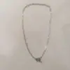 Corrente de Elo Oval para Clips de Papel Aço Inoxidável Não Desbota Corrente de Fio Quadrado para Clips de Papel Pulseira com Fecho Ot