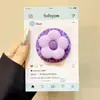 Flor de Silicona Creativa Ins Adecuada para Soporte Magnético Magsafe Fuerte Adsorción Bolsa de Aire Retráctil de Escritorio Modelo para Mujer