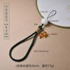 Cordón para teléfono móvil Langji Lotus Bodhi de estilo antiguo, cadena para teléfono móvil Persimmon Ruyi, colgante de cuerda para la muñeca, llavero con disco U